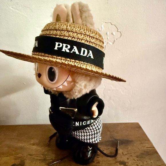 Macaron  Toffee Labubu dressed in Prada - Picture 2 of 3